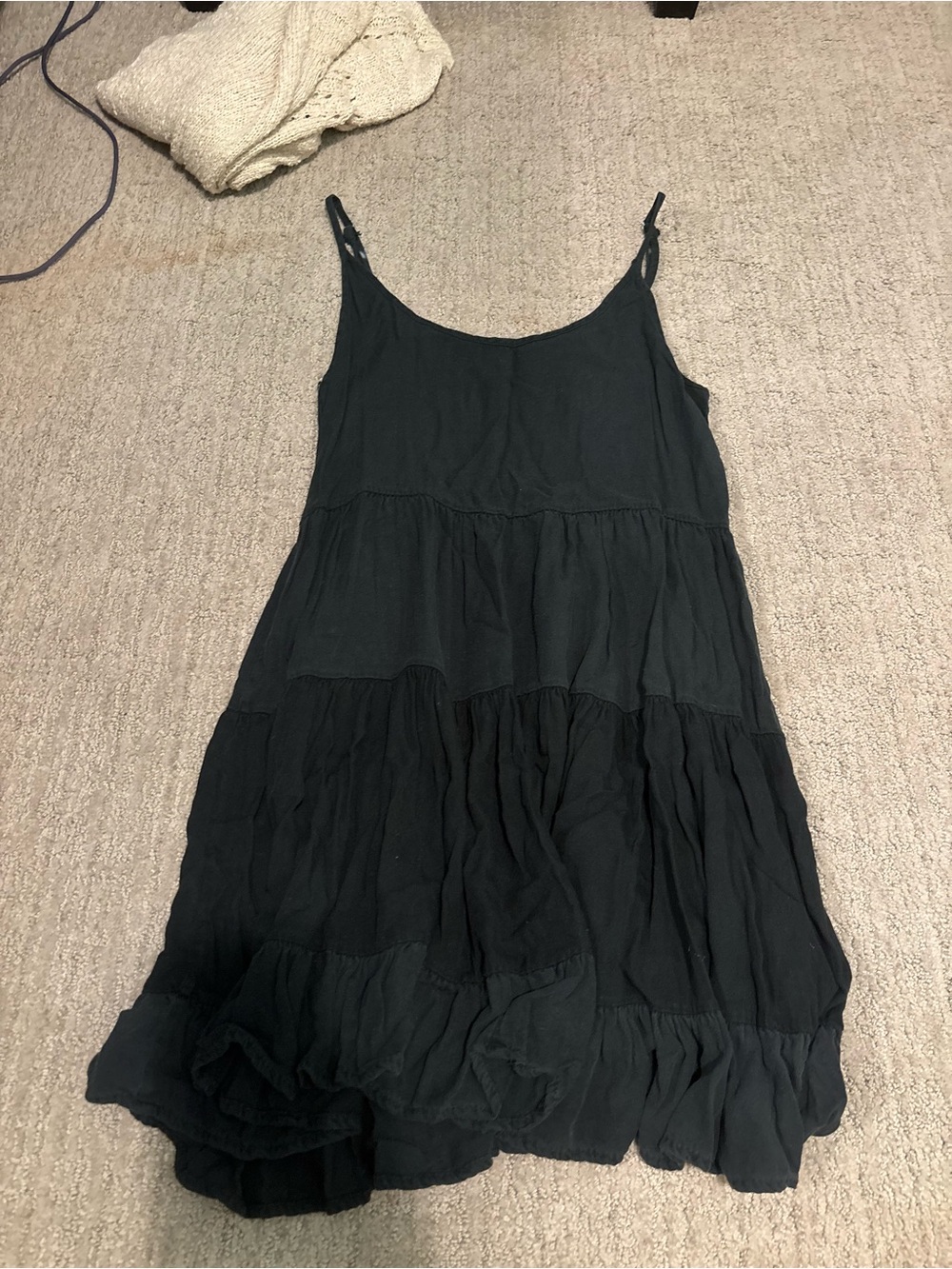 Brandy Melville Black Tiered Dress